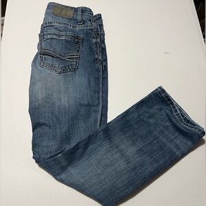BKE Men's Faded Blue Straight Jeans Aiden Edition